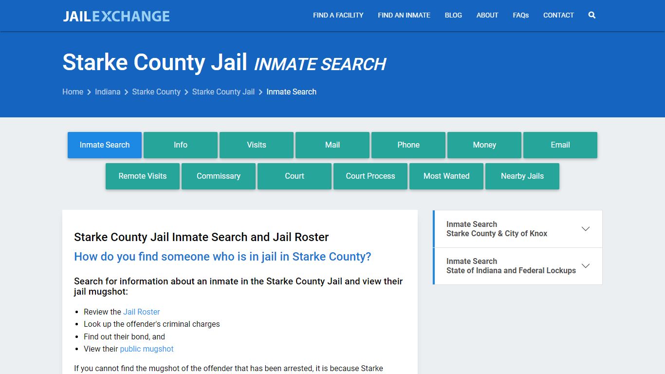 Inmate Search: Roster & Mugshots - Starke County Jail, IN